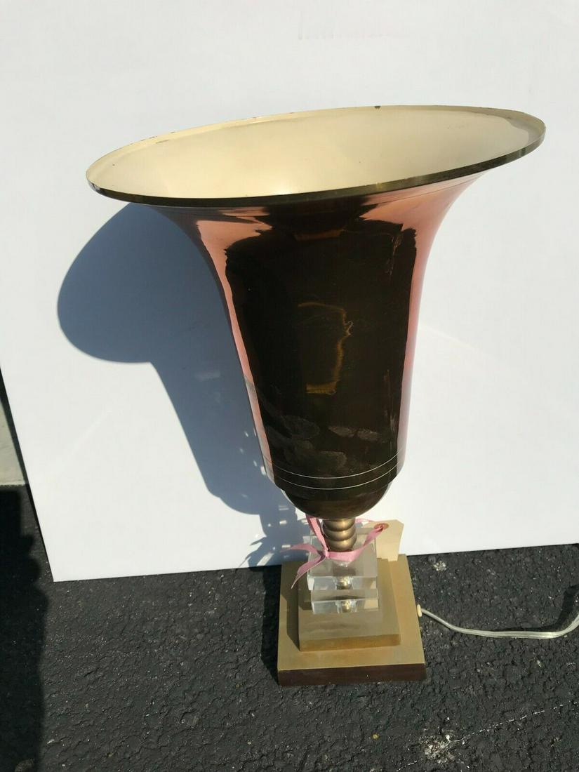 Original Mid Century Modern /Deco torchiere Lamp Brass (1 of 5)