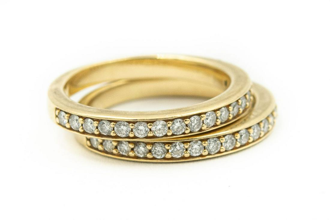Estate Yellow Gold and Diamond Ring Bands/Guards (1 of 2)