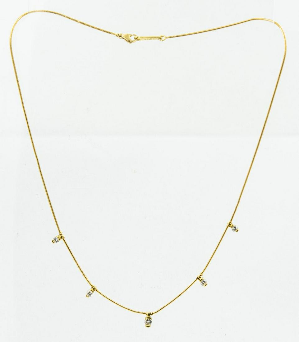 Estate Yellow Gold and Diamond Bib Necklace by Jose Hess Serial #161.314A (1 of 3)