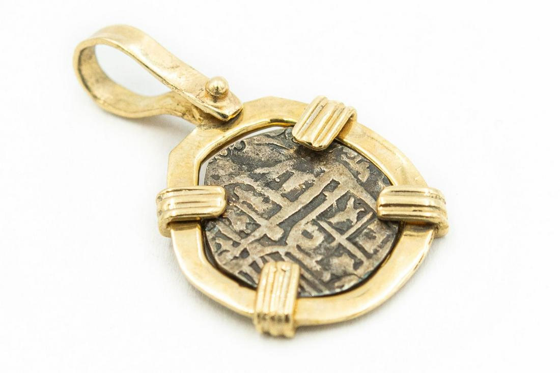 Rare Salvage Coin Pendant From the Atocha Ship, Circa 1622 (1 of 2)