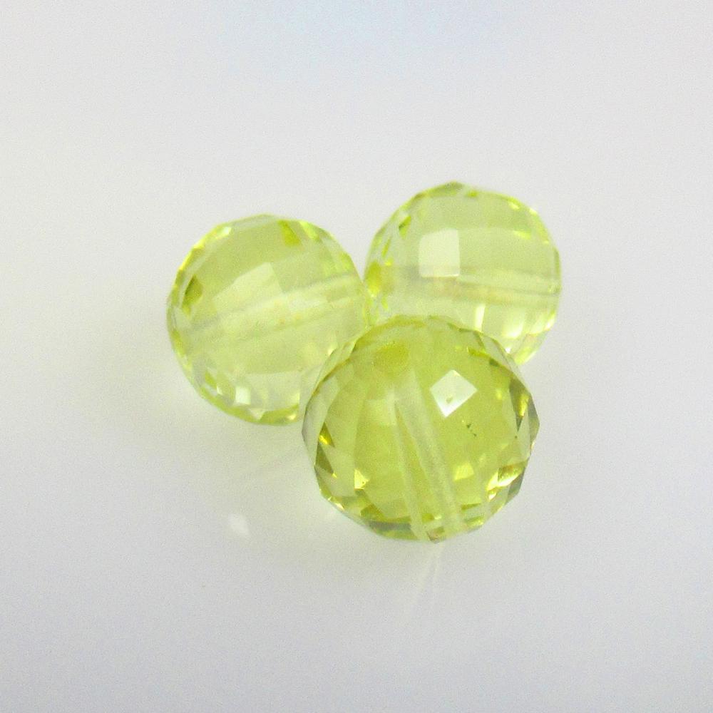5.46 Ctw Natural 3 Lemon Quartz Round Beads: No Reserve! Title: 5.46 Ctw Natural 3 Lemon Quartz Round Beads Stone Clarity: VVS Gemstones: Natural Lemon Quartz Carat Weights: 5.46 Size/Dimensions: 6.20 - 6.70 mm / 3 Pc's Additional Information: G