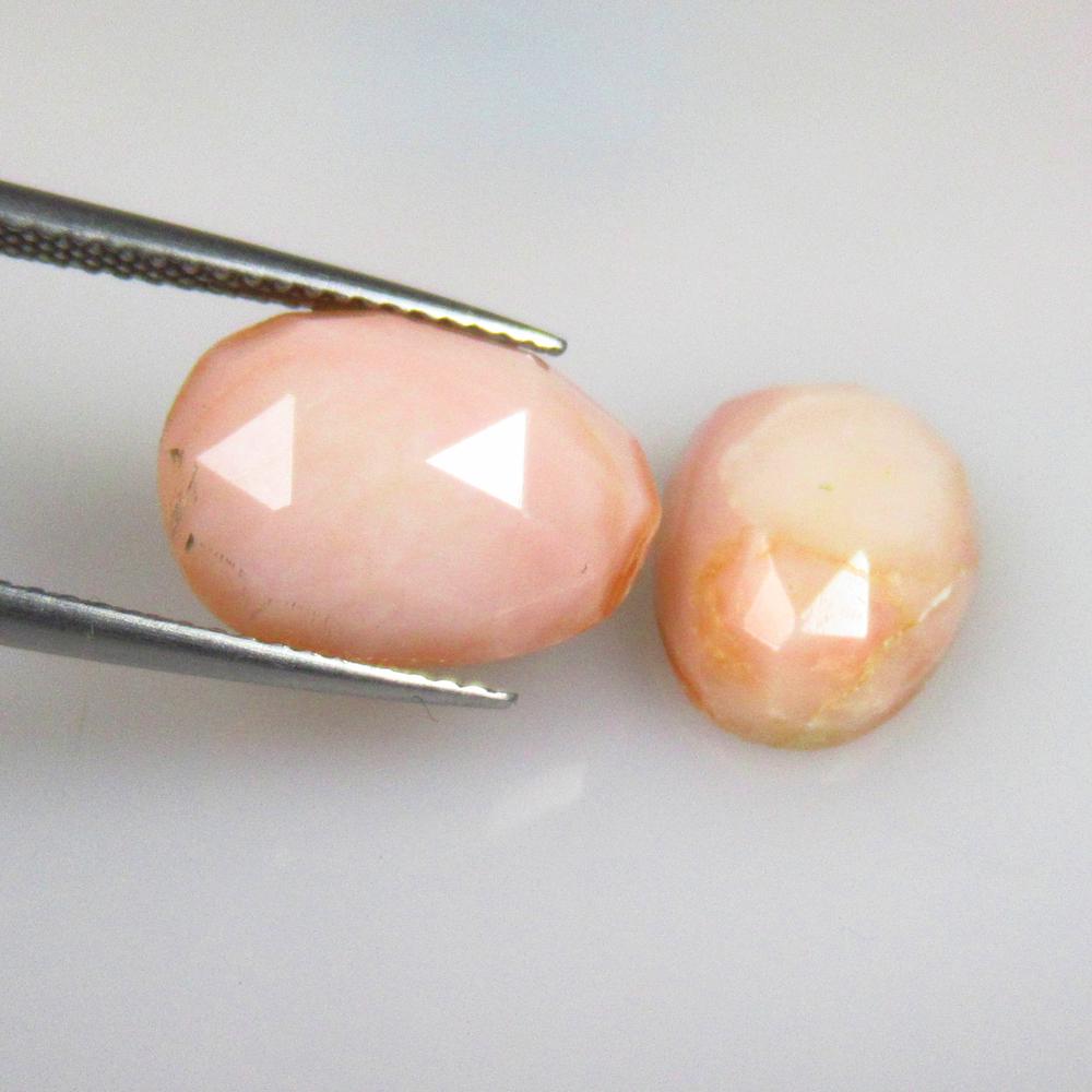 8.56 Ctw Natural Australian Pink Opal Pear Pair (1 of 2)