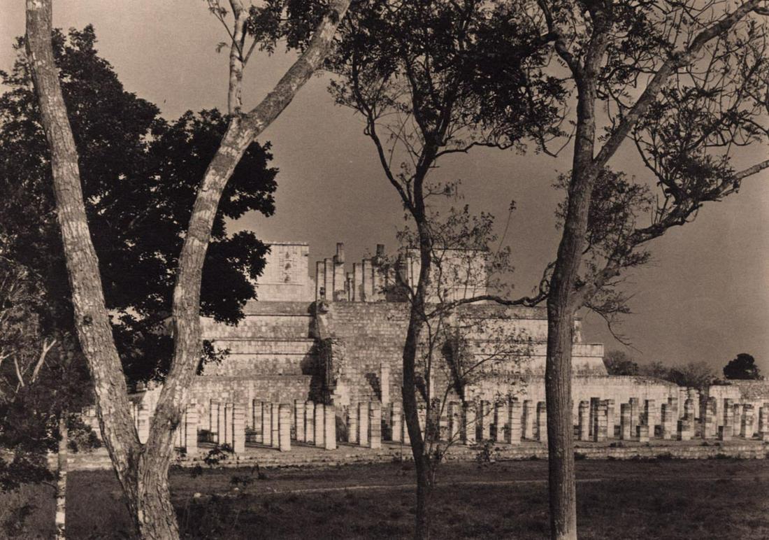 LAURA GILPIN - Chichen Itza, Temple of the Warriors, 1932: Artist: LAURA GILPIN Print Title: Chichen Itza, Temple of the Warriors, 1932 Medium: Sheet-fed photogravure Printed in: The USA, 1980’s Image Size: approx. 6 x 8.5” Additional Information: