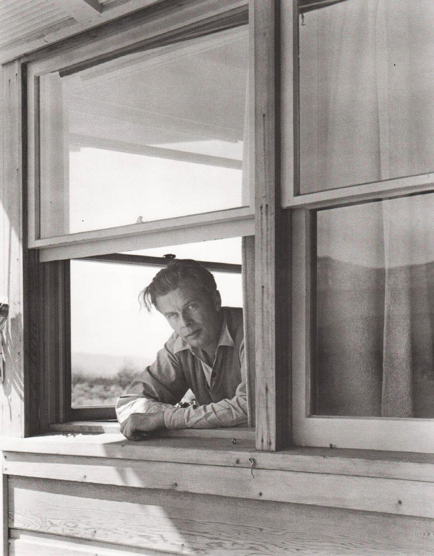 GEORGE PLATT LYNES - Aldous Huxley, 1946: Artist: GEORGE PLATT LYNES Print Title: Aldous Huxley, 1946 Medium: Duotone Photoengraving Printing Date: 1990’s Printed in Germany Image Size: approx. 8.5 x 7” George Platt Lynes (1907-19