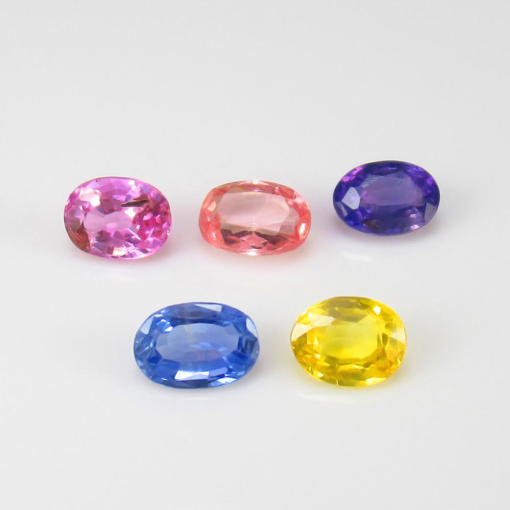 Natural Fancy Sapphire Set - 3.46 Ct (1 of 2)