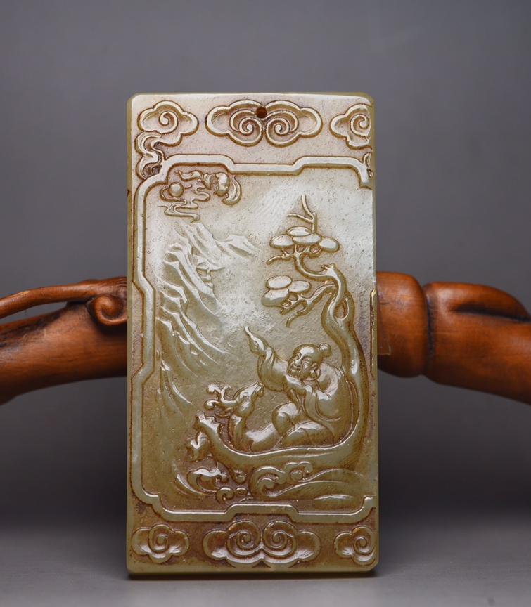 Hetian jade Fulu old man brand (1 of 9)
