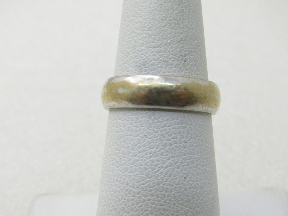 Vintage 18kt White Gold Wedding Band, Sz. 6, 5mm: Vintage 18kt White Gold Wedding Band, Sz. 6, 5mm, Signed Ak Turkey 18kt and tested This is a domed hollow wedding band. There is some wear with two small dents. Polishing would remove the usual wear m
