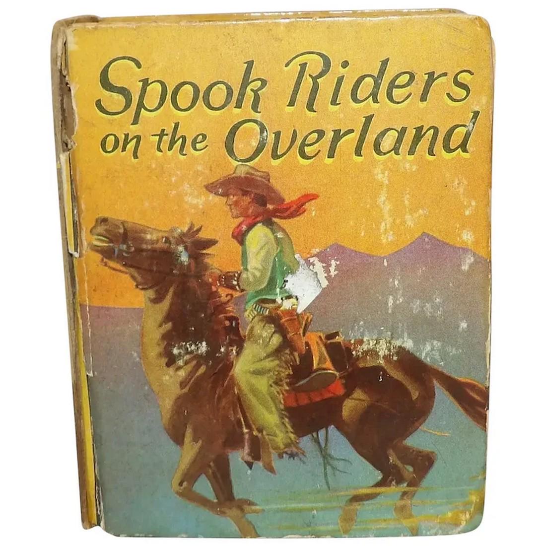 Spook Riders on the Overland- Big Little Book-#1144- Ward Stevens 1938: Spook Riders on The Overland- Big Little Book-#1144- Ward Stevens 1938-a Freckles Malone Story is in good condition. Contains 394 pages and has illustrations. All pages have yellowed but not brittle- 