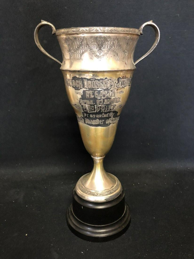 1933 12 5/8” herman wright rosevelt jubilee regatta hydroplane loving cup trophy (1 of 7)
