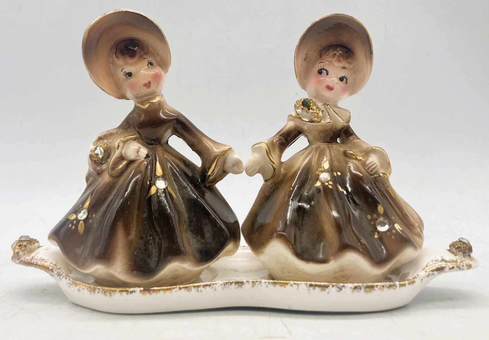 Enesco 3 pc set: Salt Pepper & dish (1 of 6)
