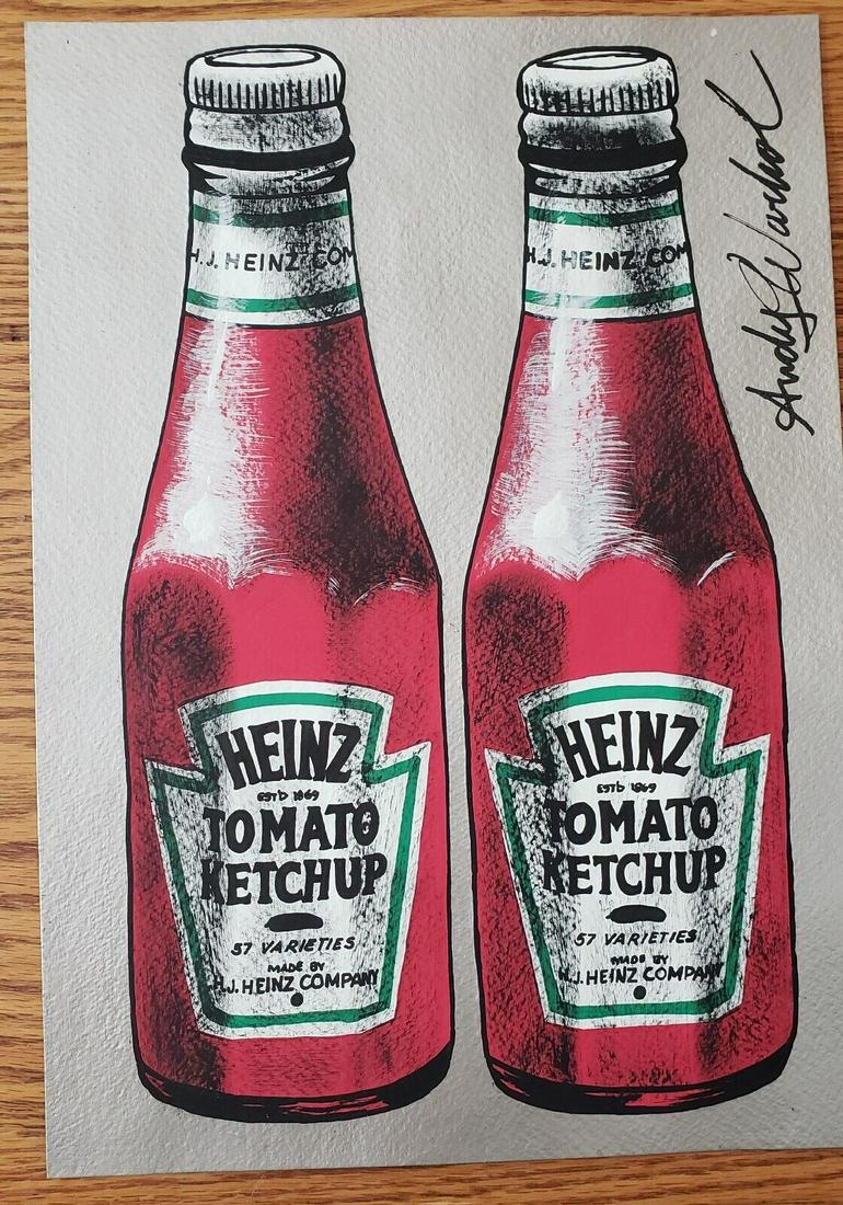 Andy WARHOL Print Watercolor. Rare Background Color. (1 of 4)