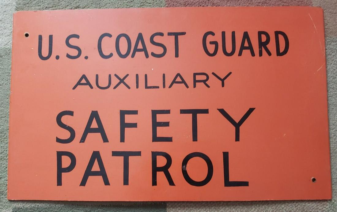 U.S. Coast Guard patrol sign 1950 (1 of 3)