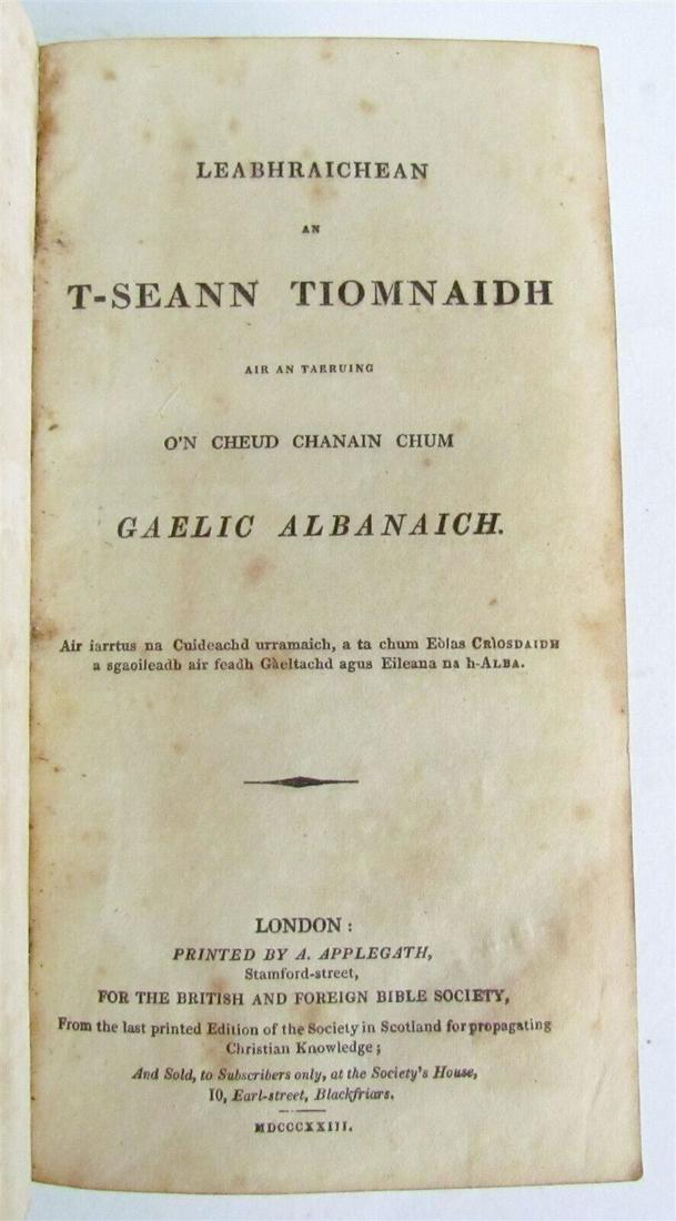 1821 BIBLE GAELIC in SCOTTISH LANGUAGE OLD & NEW TESTAMENT antique (1 of 4)