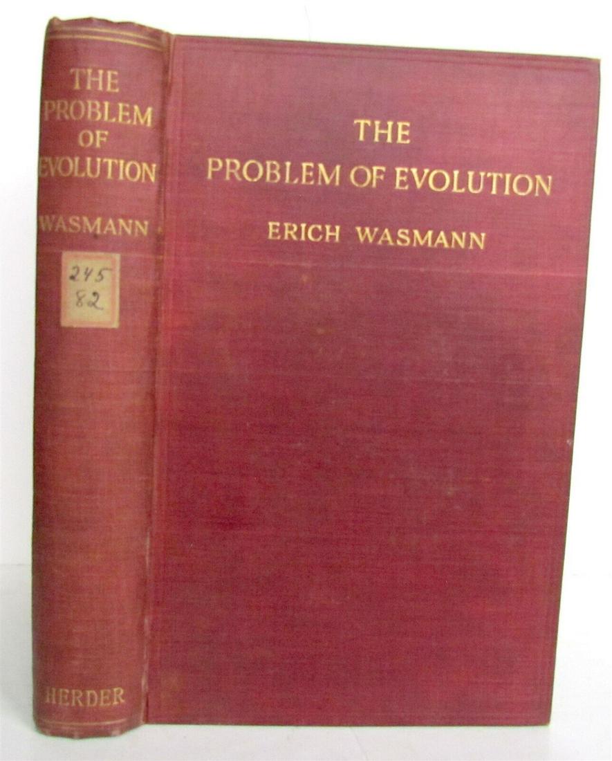 1909 THE PROBLEM of EVOLUTION by ERICH WASMANN antique (1 of 4)