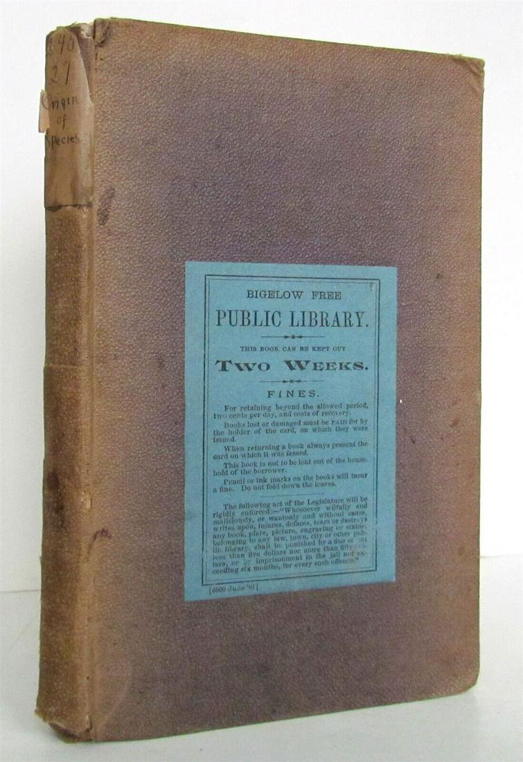 1863 ORIGIN OF SPECIES CAUSES OF ORGANIC NATURE PHENOMENA THOMAS HUXLEY antique (1 of 2)