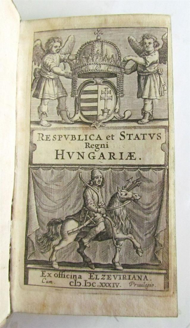 1634 HUNGARY antique Respublica et status regni Hungariae VELLUM (1 of 5)