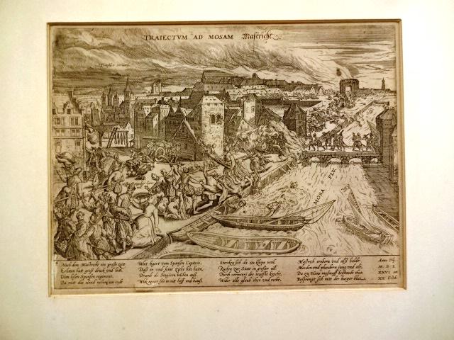 16th C Engraving Religious War at Maestricht (1 of 3)