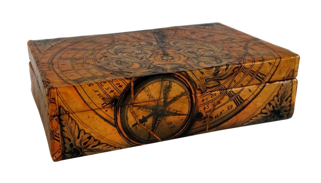 Box With Clock & Compass Motif (1 of 7)