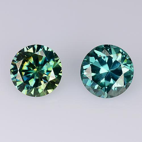 0.93 CTS 2 PCS NATURAL MOISSANITE ROUND SHAPE DIAMOND LUSTER LOOSE GEMSTONES (1 of 2)