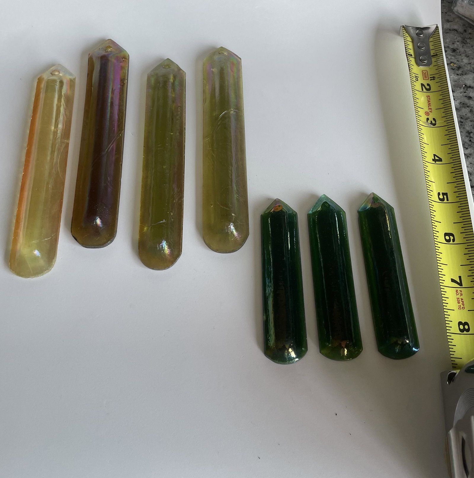 Tiffany Studios Favrile Art Glass Prisms Lot: Title: Tiffany Studios Favrile Art Glass Prisms Lot Description: no damage mix lot . Shipping charges include all packaging materials insurance and tracking Date/Period:early 20th century Materials: g