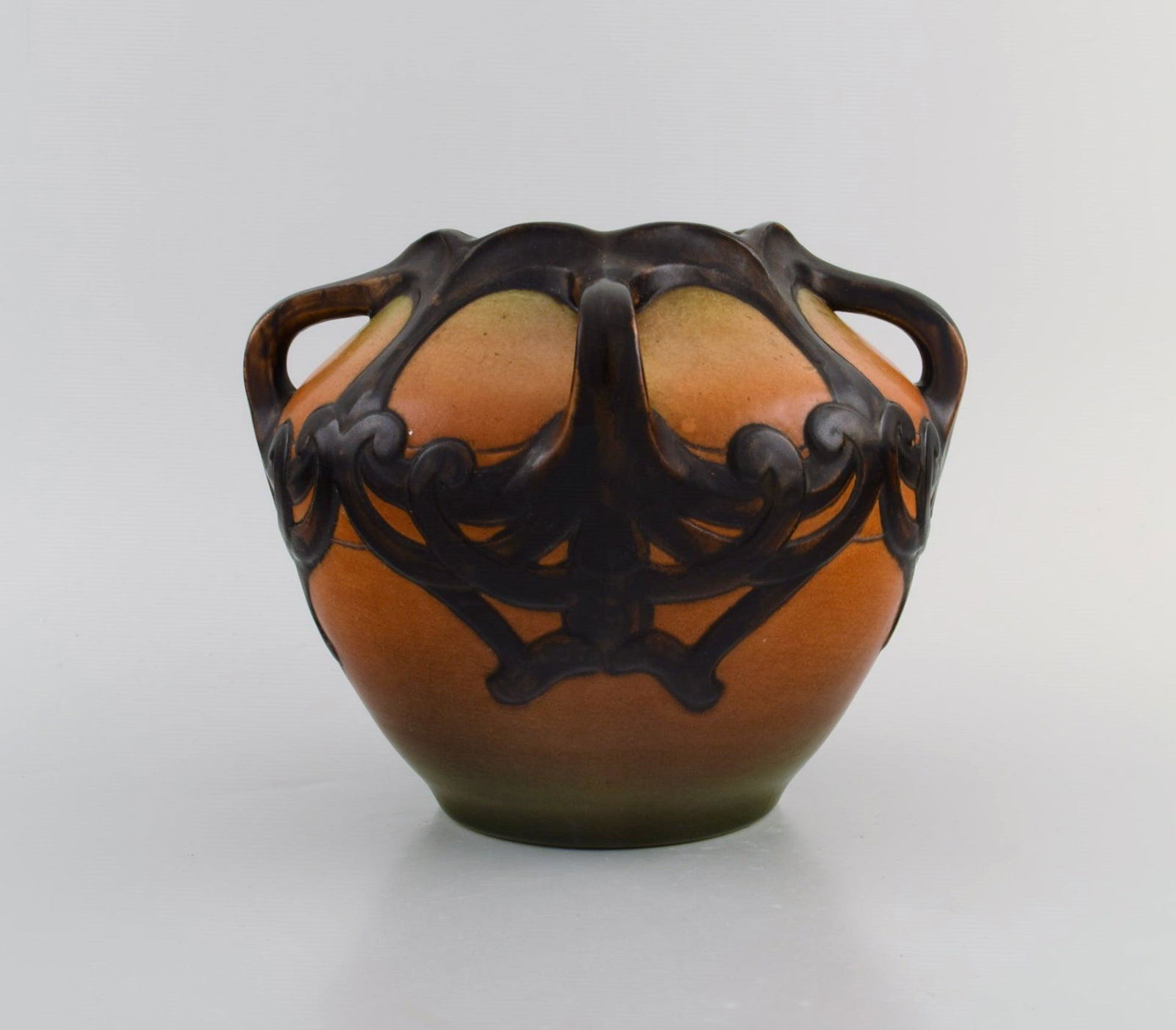 Ipsen's, Denmark. Art nouveau vase in hand-painted glazed ceramics. 1920s. Model number 710. (1 of 7)