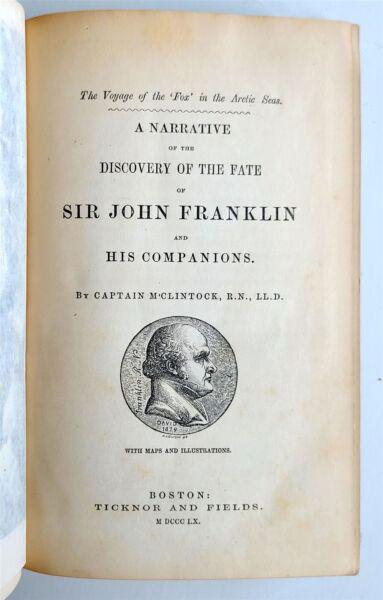 1860 NARRATIVE of DISCOVERY of FATE of SIR JOHN FRANKLIN antique ILLUSTRATED (1 of 11)