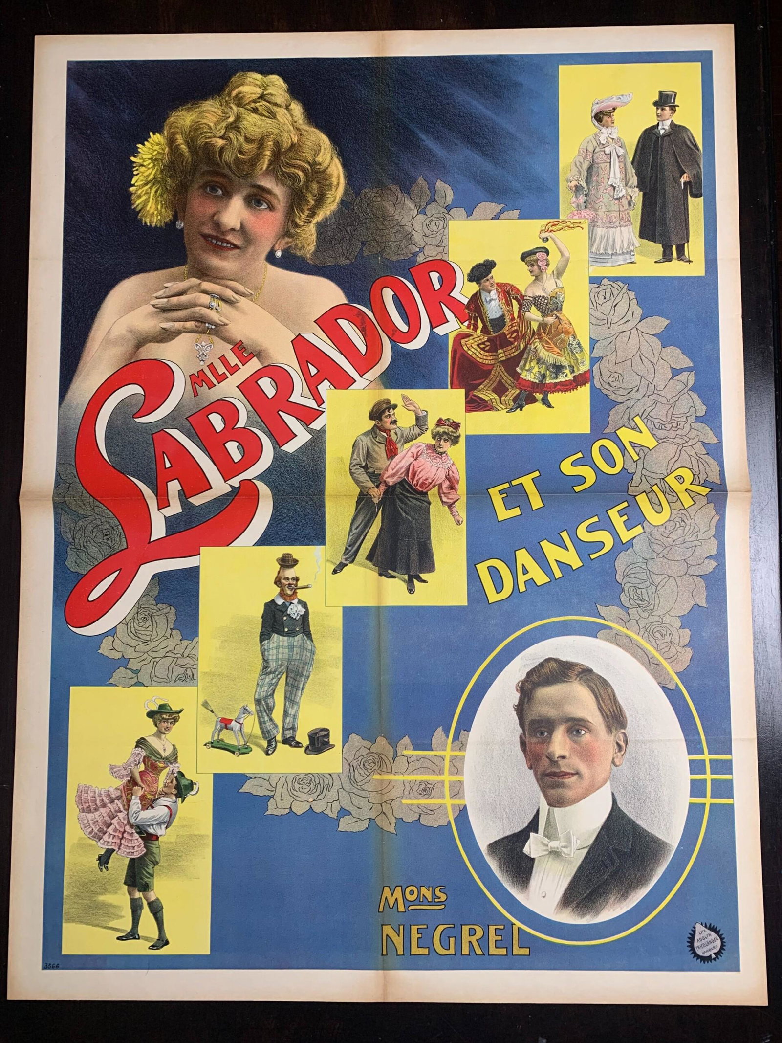 Sabrador et son Danseur - Rare Adolph Friedlander (1906) 28" x 37.25" German Lithograph Circus (1 of 6)