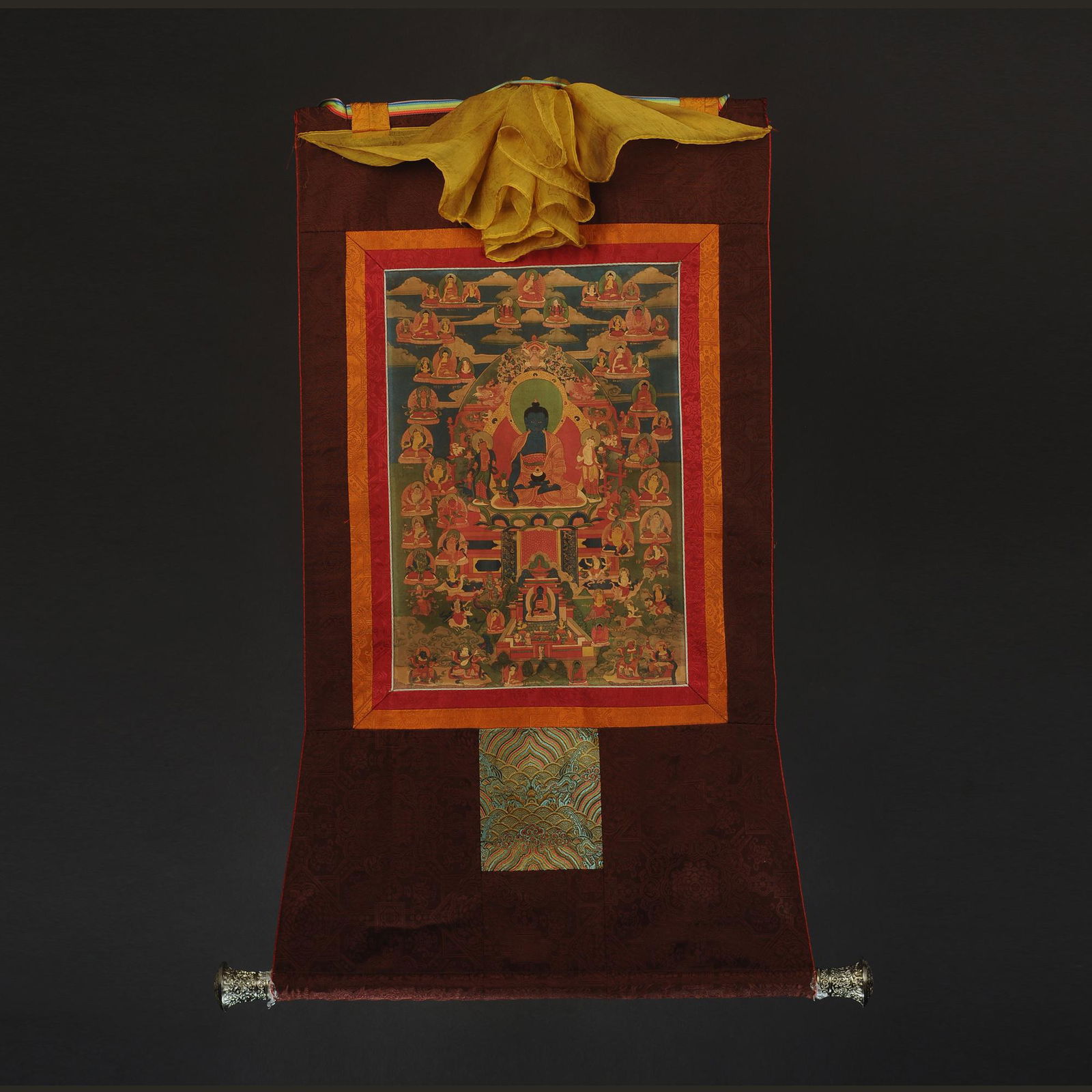 Tibetan silk thangka painting (1 of 9)