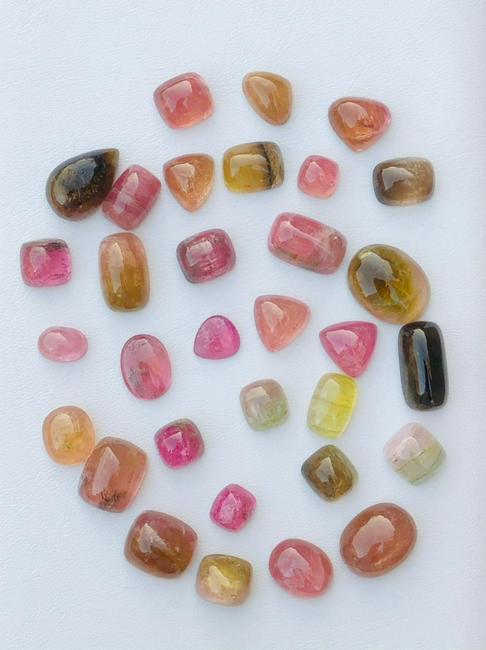 146 Carats Beautiful Tourmaline Cabochons Lot (1 of 5)