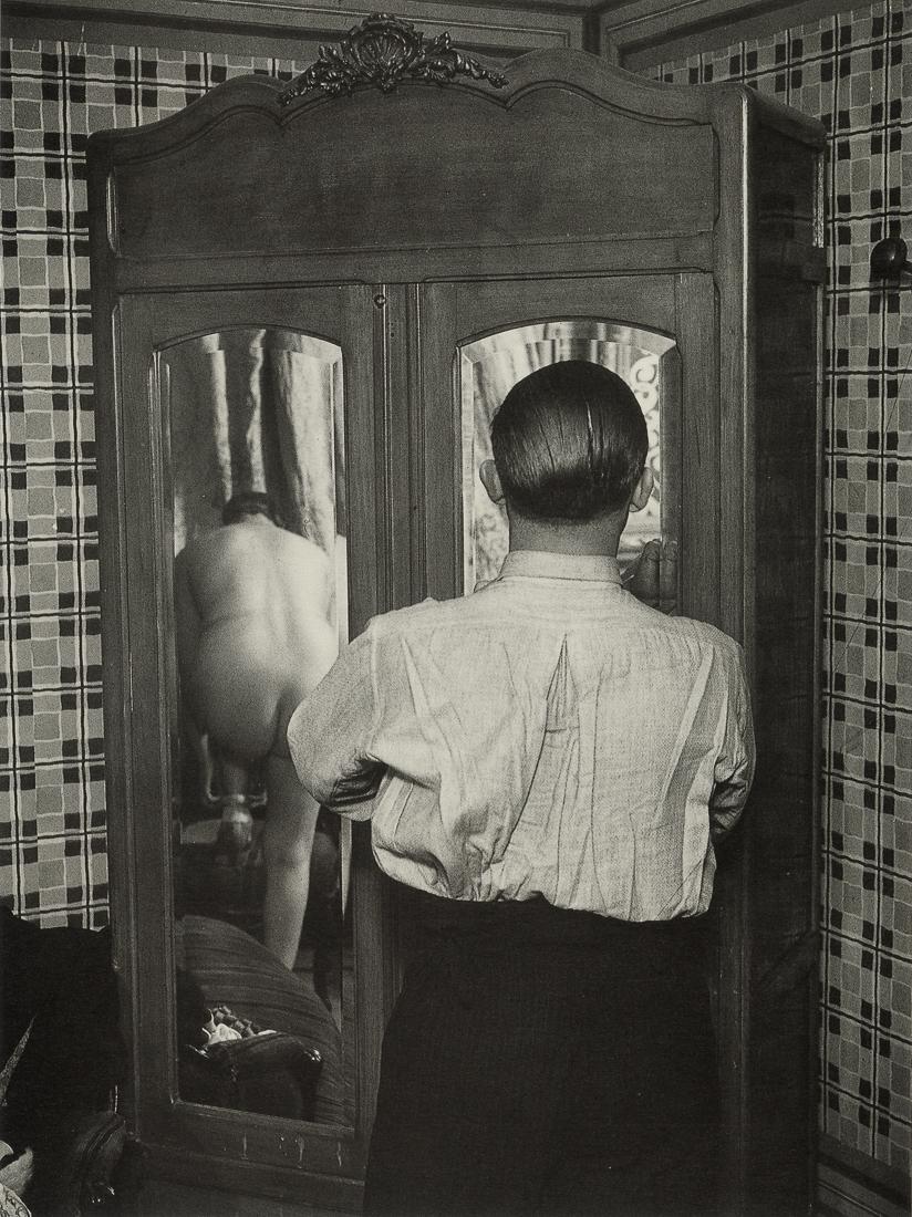 BRASSAI - L'Armoire A Glace. Rue Quincampoix, 1932: Artist: Brassai Title: L'Armoire A Glace. Rue Quincampoix, Paris, 1932 Medium: Photo Litho, 1993, Spain Dimensions: 6.6x8.8" Description: Heat Wax Mounted on 8.5x11" Conservation Board Artist Bio: Bra