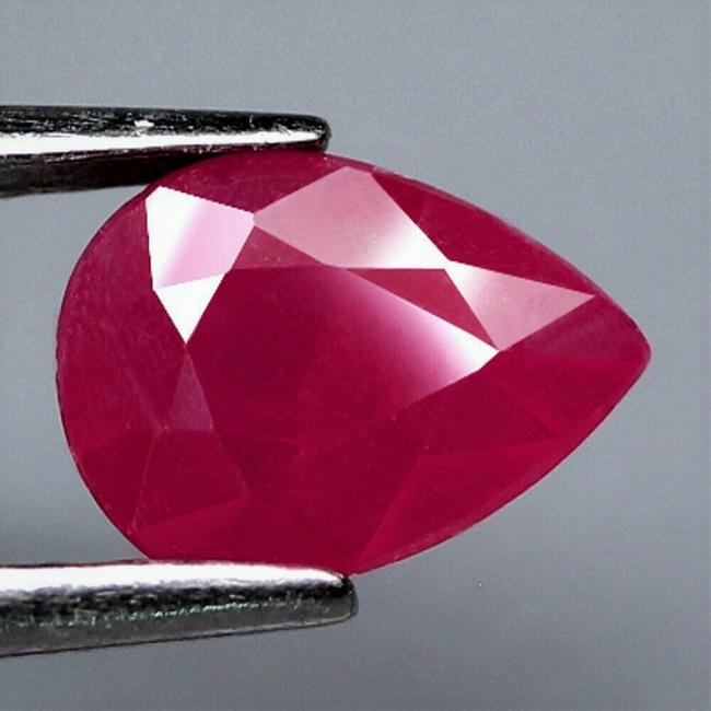 1 cts Natural Pink Red Ruby Pear Shape (1 of 3)
