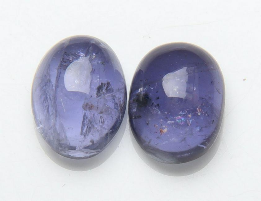 Lovely " Natural Violet Iolite " 2.16 Cts Natural Iolite Set (1 of 2)