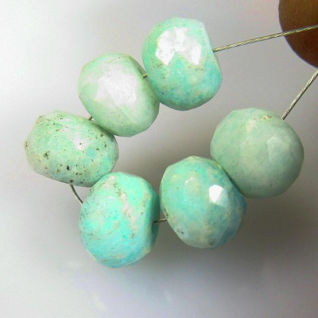 17.90 Ctw Natural 6 Drilled Amazonite Round Beads (1 of 2)