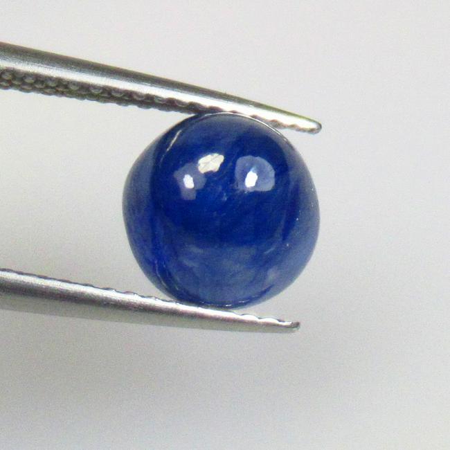 3.28 Ctw Diffusion Blue Sapphire Round Cab (1 of 2)