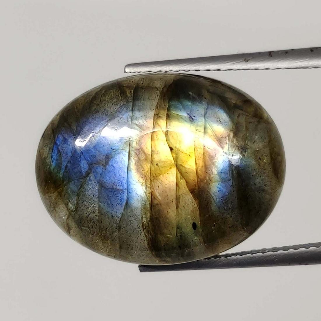 17.40 ct Natural Labradorite: No Reserve! Gemstones: Labradorite Carat Weights: 17.40 ct Size/Dimensions: 20 X 15 X 6.50 mm Origin : Labrador Shipping: Domestic: Flat-rate of $10.00 to anywhere within the contiguous U.S. Internati