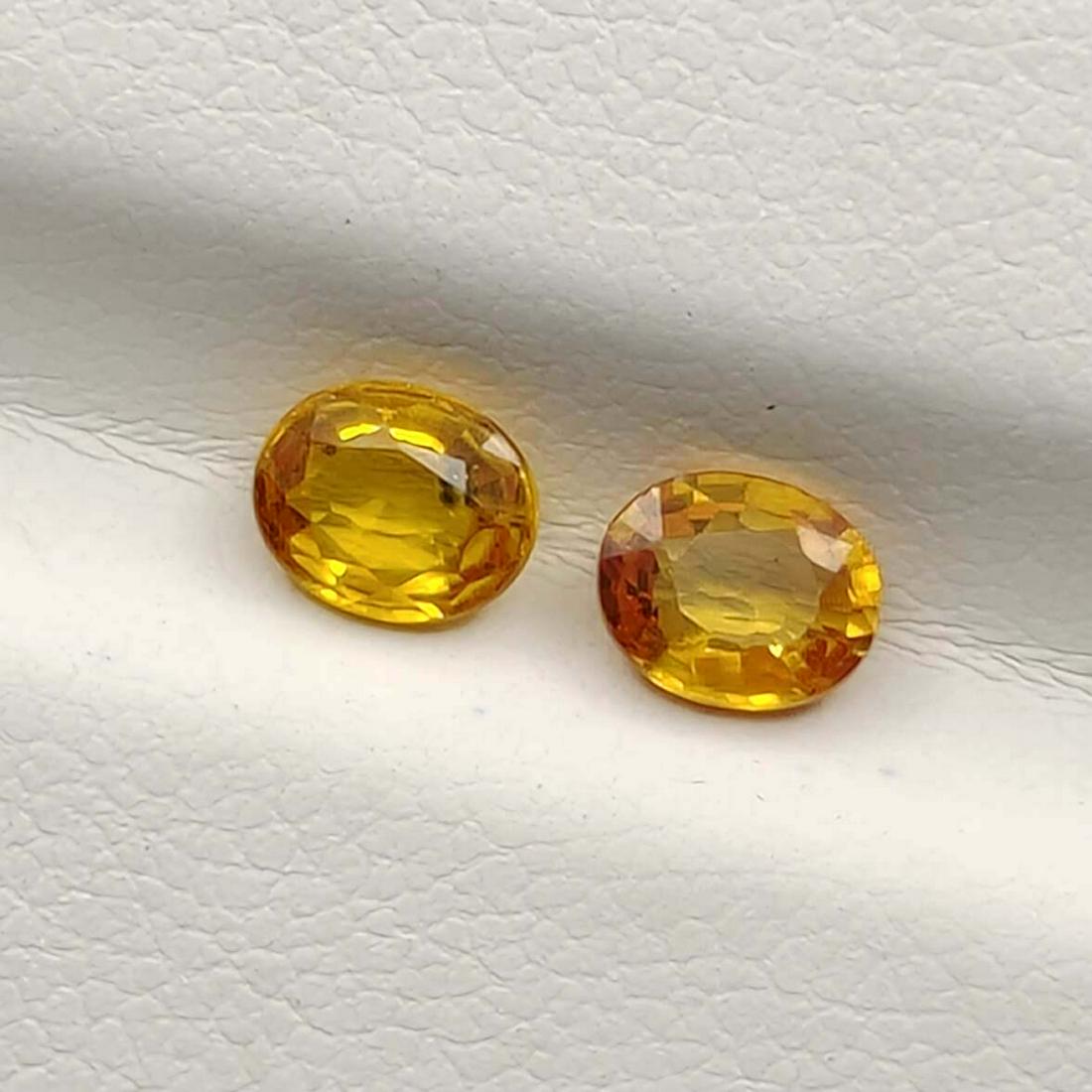 0.90 ct Natural Yellow Sapphire Pair (1 of 1)