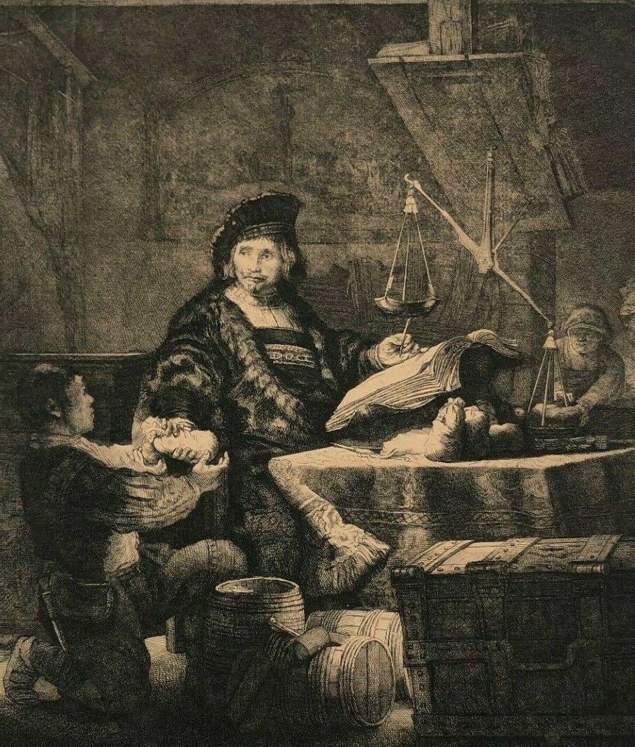 Antique Etching William Baillie (1723-1810), Jan Uytenboggert, The Gold: Etching William Baillie (1723-1810), Jan Uytenboggert, The Gold Description Engraving on paper 27.5 x 20 cm stains, lamination on paper Reserve: $120.00 Shipping: Domestic: Flat-rate of $15.00 to