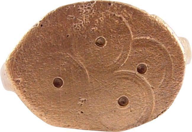 FINE EARLY CHRISTIAN RING 7th-9th C.AD, SIZE 8 (1 of 4)