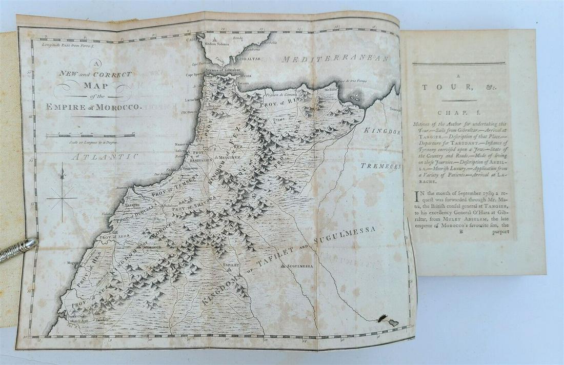 1791 TOUR from GIBRALTAR to TANGIER ACCOUNT OF ROYAL HAREM W.LEMPRIERE antique (1 of 4)