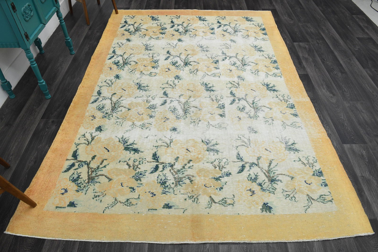 1970 s Turkish Oushak Handmade Wool Orange Area Rug (1 of 10)