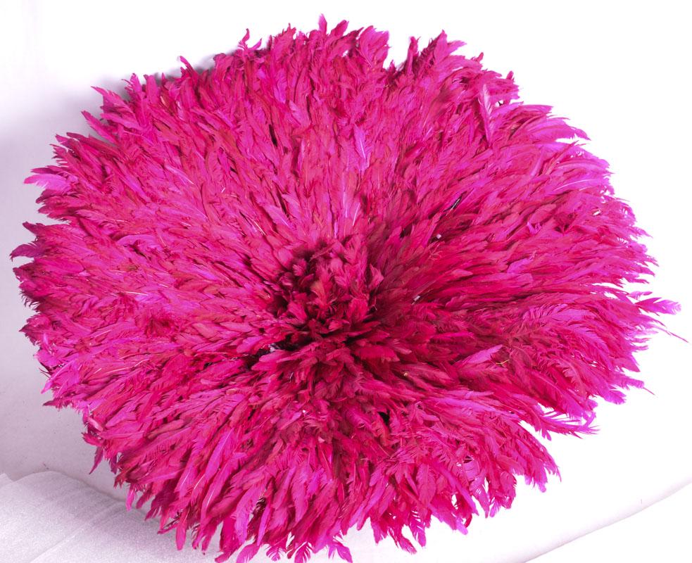 Traditional JUJU Hat - Feathers, Wood - Bamileke - Cameroon (1 of 7)