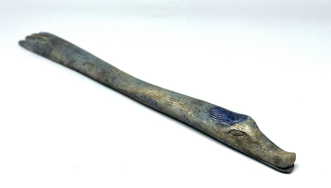 Egyptian Stone Antique Statue in Shape of Crocodile Face (1 of 5)