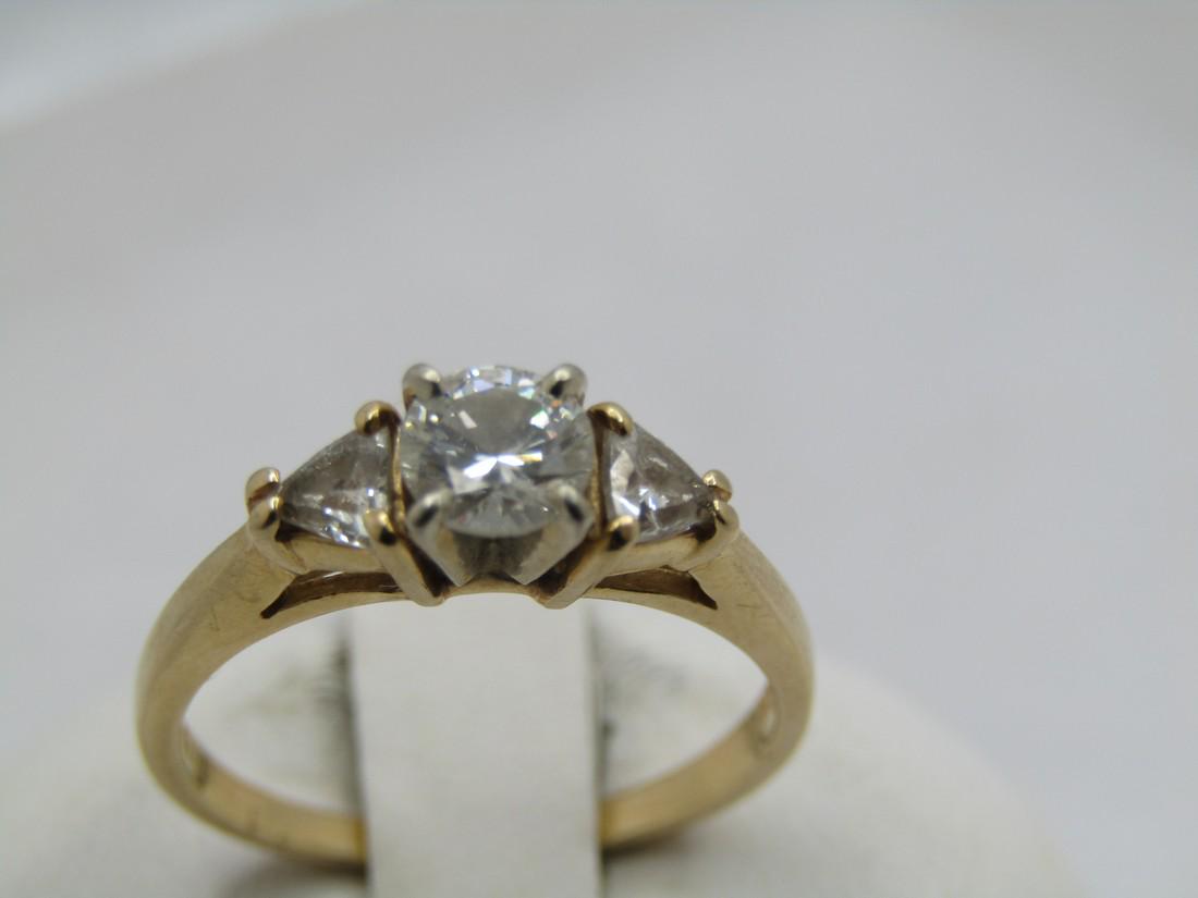 Vintage 14kt Diamond Engagement Ring, Sz. 7.5, .75 TCW, 1960's-1970's, Signed (1 of 8)