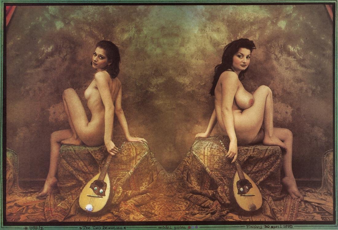 JAN SAUDEK - Two Beauties: Artist: Jan SaudekTitle: Two BeautiesMedium: Photo Litho, 1997Dimensions: 11.2x7.65"Description: Heat Wax Mounted on 11x14" Conservation BoardArtist Bio:Jan Saudek (1935) is a Czech art photographer a