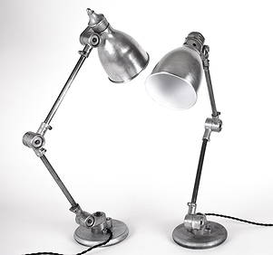 Pair of SANFIL FRENCH INDUSTRIAL MODERNIST TASK LAMP (1 of 9)