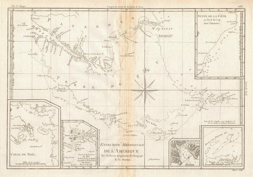 ExtremitÃ© Meridionale de l'AmÃ©rique Tierra del Fuego Magellan Str BONNE 1788 map (1 of 2)