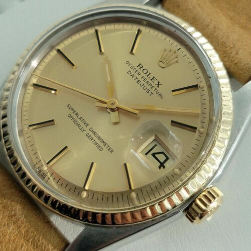 Mens Rolex Oyster Datejust 1601 36mm 18k SS 1970s Automatic Vintage Swiss RJC112 (1 of 1)