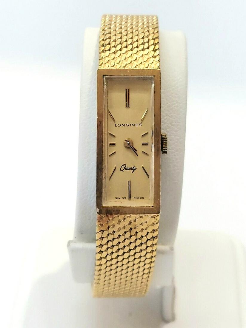 Designer Vintage Longines Cocktail Quartz ladies Watch: Designer Vintage Longines Cocktail Quartz ladies Watch * Working Condition* * Normal Wear. * New Battery. * Not Scratches on the Crystal. * Gold Tone Rectangle Dial 11mm X 25mm Case. SKU 0223W-206 USP