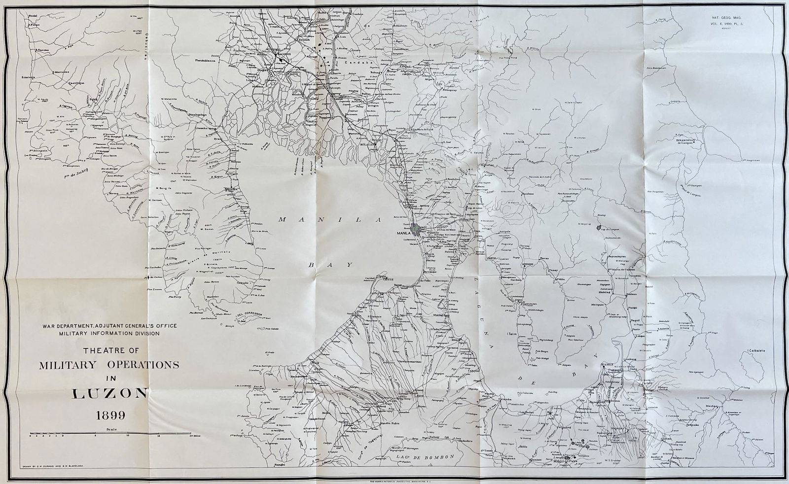 Antique Military Map - Asia - Luzon - Philippines - Manila Bay - South China Sea (1 of 4)