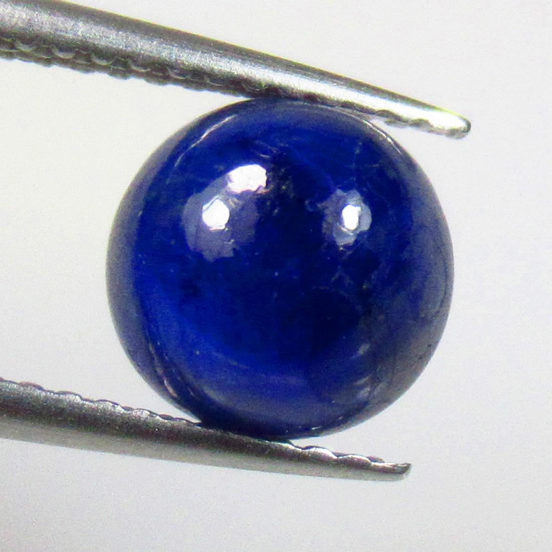 2.97 Ctw Natural Diffusion Sapphire Round Cab (1 of 2)